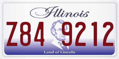 IL license plate Z849212