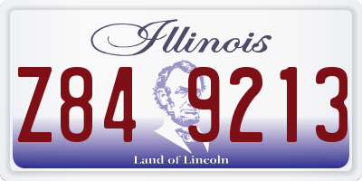 IL license plate Z849213