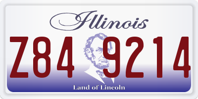 IL license plate Z849214