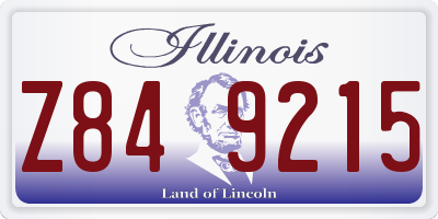 IL license plate Z849215
