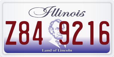 IL license plate Z849216