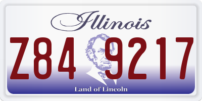 IL license plate Z849217
