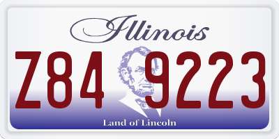 IL license plate Z849223