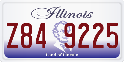 IL license plate Z849225