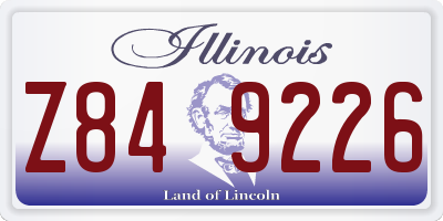 IL license plate Z849226