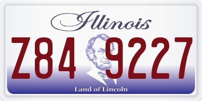 IL license plate Z849227