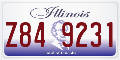 IL license plate Z849231