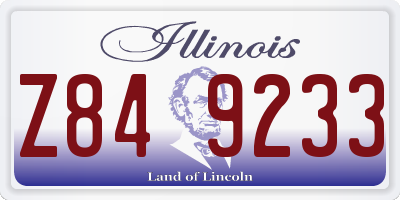 IL license plate Z849233