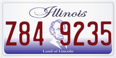 IL license plate Z849235