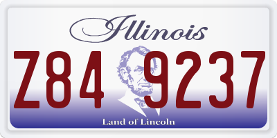 IL license plate Z849237