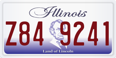 IL license plate Z849241