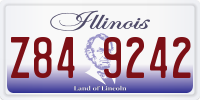 IL license plate Z849242