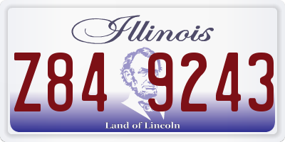 IL license plate Z849243