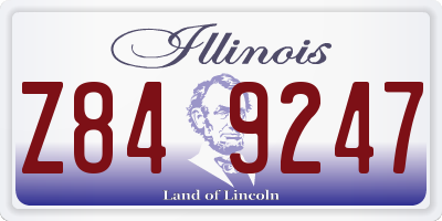 IL license plate Z849247