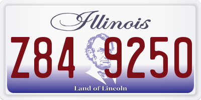 IL license plate Z849250