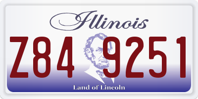 IL license plate Z849251