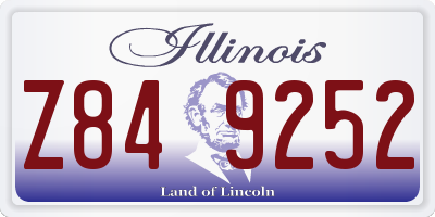 IL license plate Z849252
