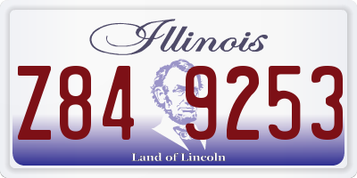 IL license plate Z849253