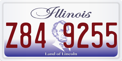 IL license plate Z849255