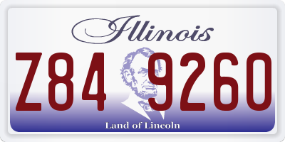 IL license plate Z849260