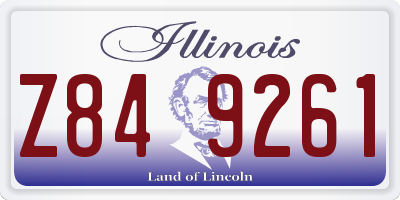 IL license plate Z849261