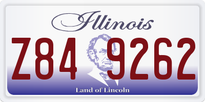 IL license plate Z849262