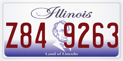 IL license plate Z849263