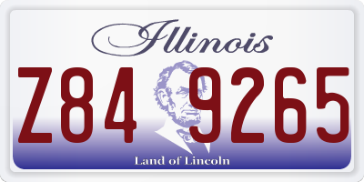 IL license plate Z849265