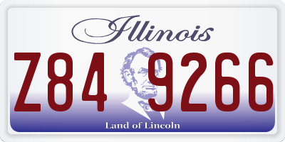 IL license plate Z849266