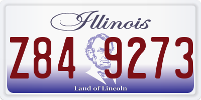 IL license plate Z849273