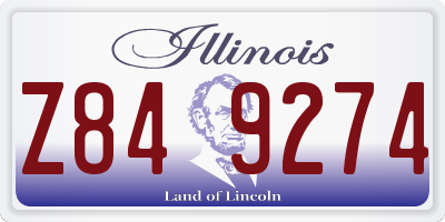 IL license plate Z849274