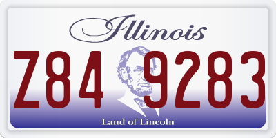 IL license plate Z849283