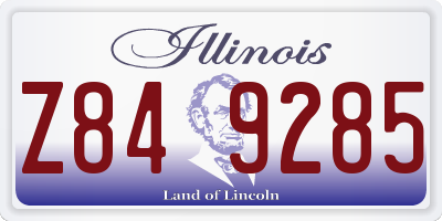 IL license plate Z849285