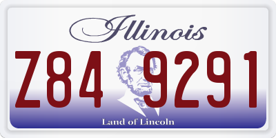 IL license plate Z849291