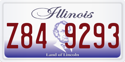 IL license plate Z849293