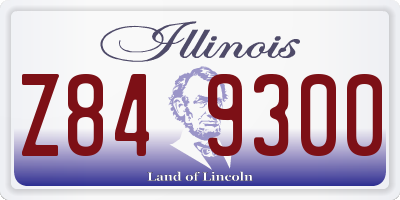 IL license plate Z849300