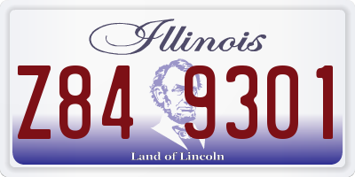 IL license plate Z849301