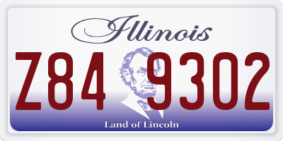 IL license plate Z849302