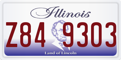 IL license plate Z849303