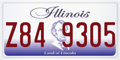 IL license plate Z849305