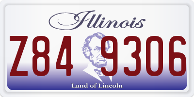 IL license plate Z849306