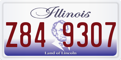 IL license plate Z849307