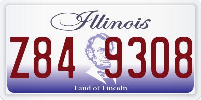 IL license plate Z849308