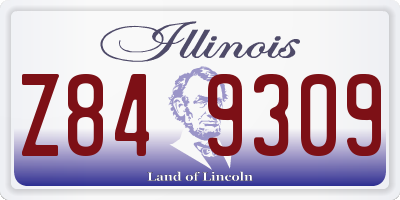 IL license plate Z849309