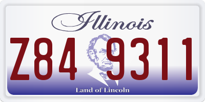 IL license plate Z849311
