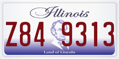 IL license plate Z849313