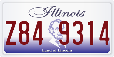 IL license plate Z849314