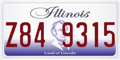 IL license plate Z849315