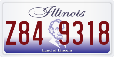 IL license plate Z849318