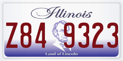 IL license plate Z849323